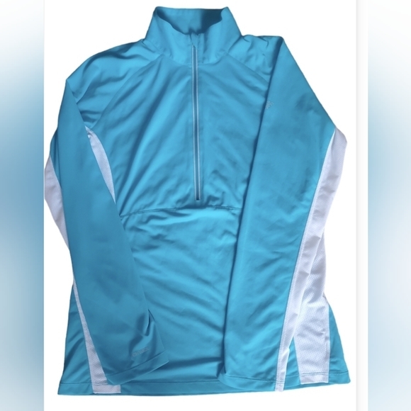 Eastern Mountain Sports‎ Tech Wick medium half zip women's teal top - Picture 12 of 12